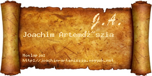 Joachim Artemíszia névjegykártya